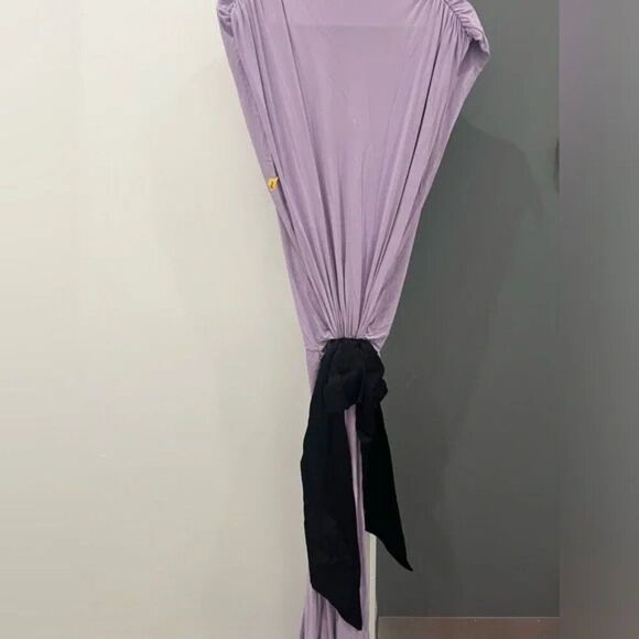 NWT Helsa Maxi Dress Purple Constantina Jersey Bow Backless size XS - Picture 2 of 11
